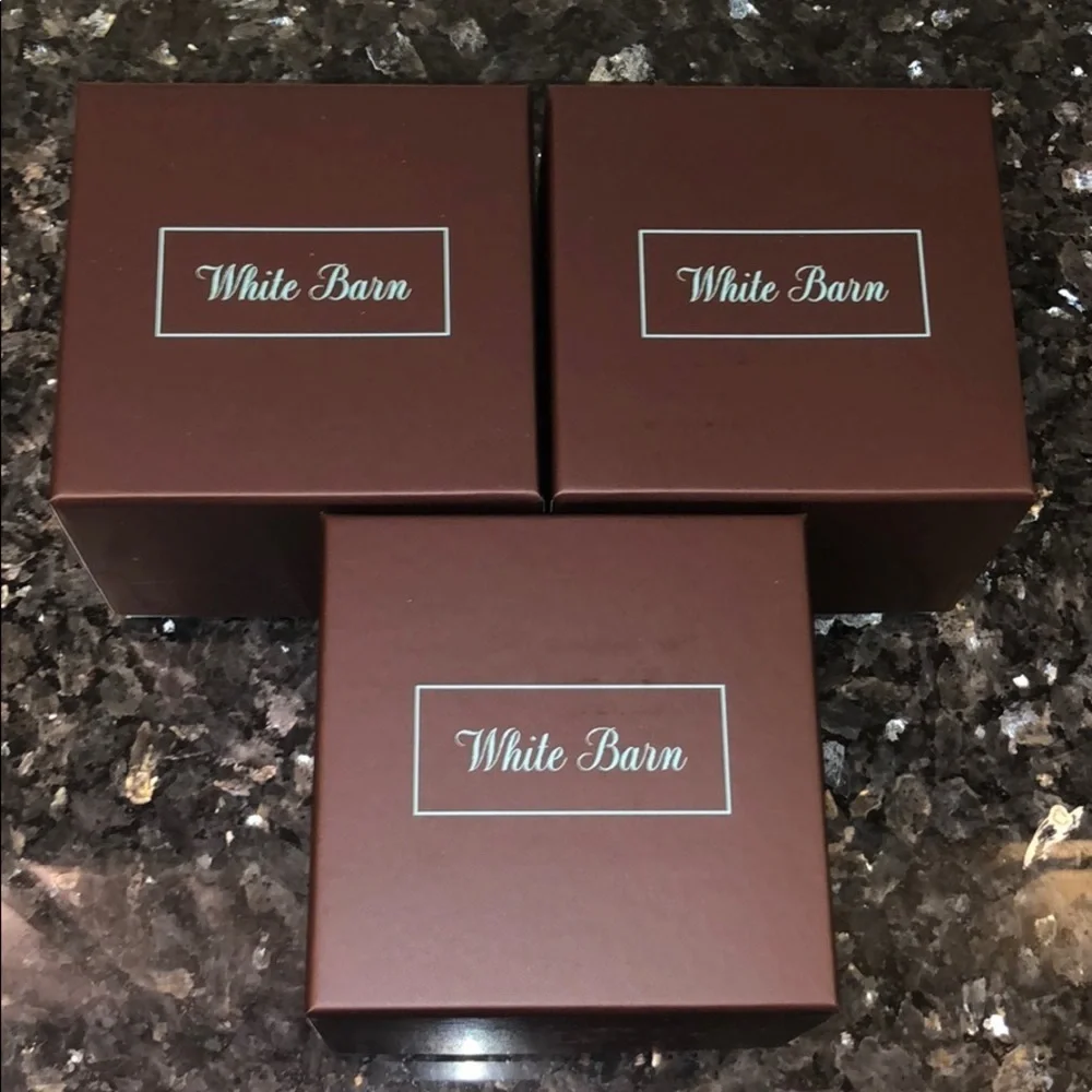 New 3 Pack White Barn Small Candle Gift Boxes